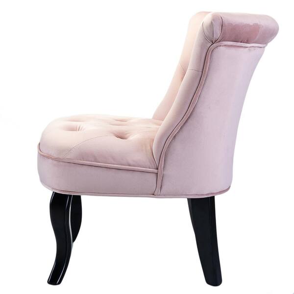 pink tufted chairs