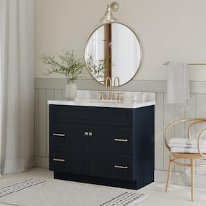 Hamlet 42 in. W x 21.5 in. D x 34.5 in. H Freestanding Bath Vanity Cabinet without Top in Midnight Blue