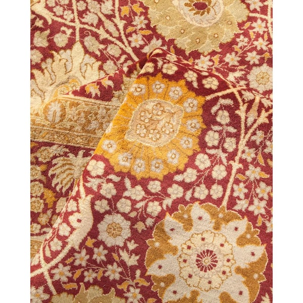 Mogul Pink 6 ft. x 9 ft. Oriental Wool Indoor Area Rug