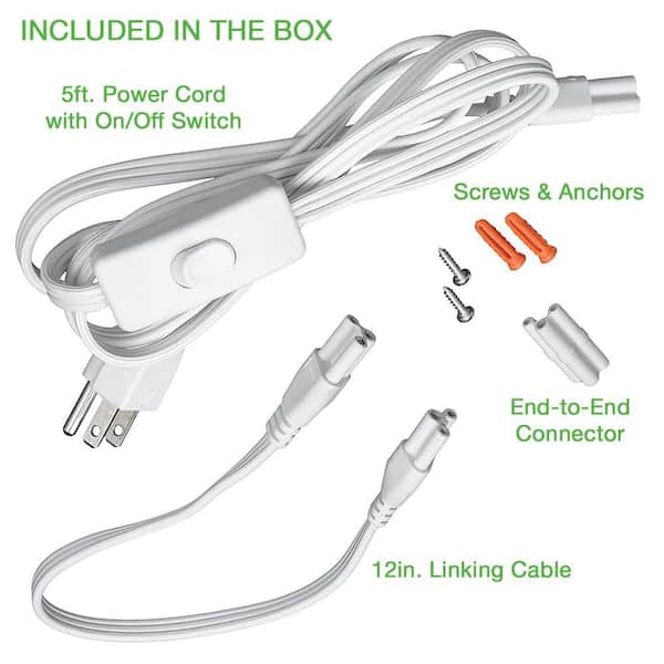 Commercial Electric 12-Pack 2 ft. Garage LED Linkable Strip Light