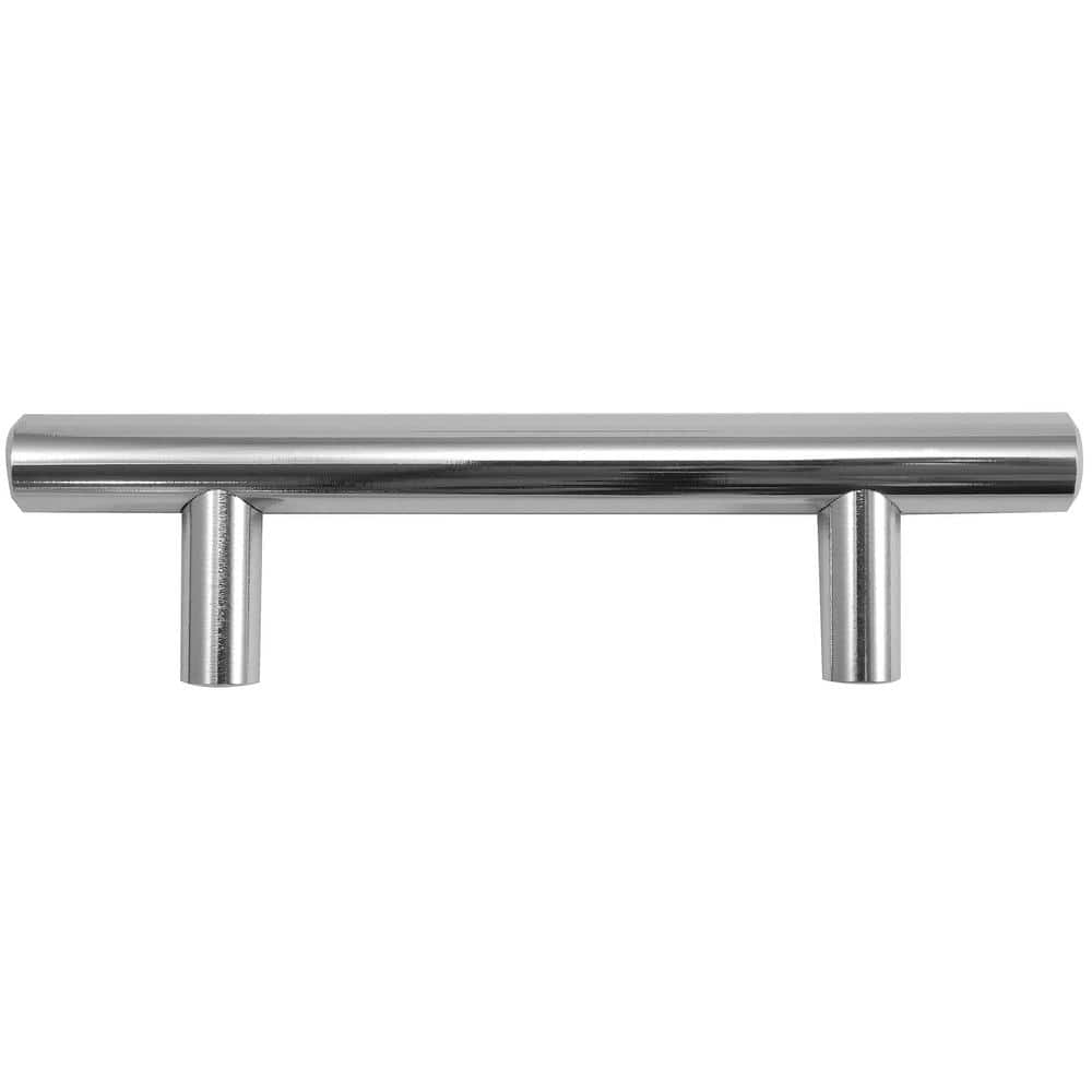 Melrose 7.5 Inch Polished Chrome Cylindrical Bar Pull Set