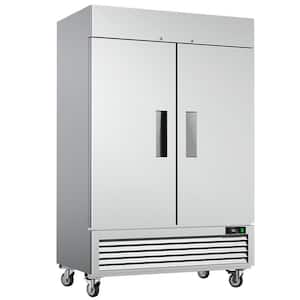 54 in. 49 cu. ft. Commercial Refrigerator in Stainless Steel with Auto Defrost, Self-Closing Door