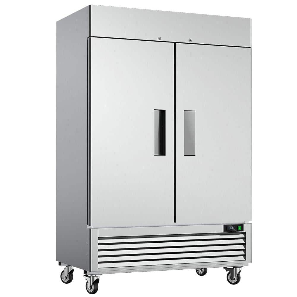 54 in. 49 cu. ft. Commercial Refrigerator in Stainless Steel with Auto Defrost, Self-Closing Door