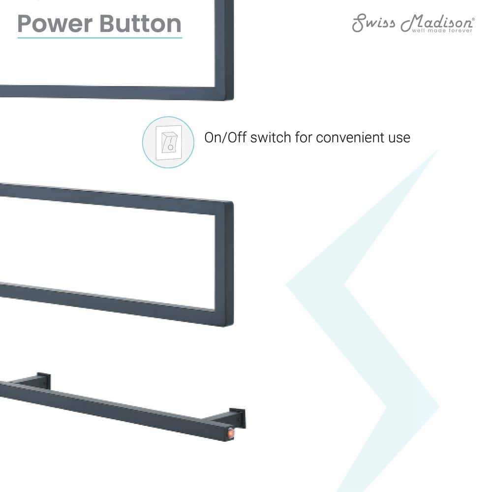 Matte Black Stainless Steel Wall Mounted Towel Warmer