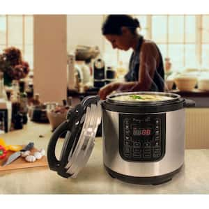 MegaChef 12 Qt. Black and Silver Electric Pressure Cooker with Automatic  Shut-Off and Keep Warm Setting 985110831M - The Home Depot