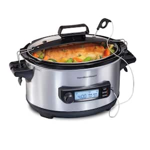 Temp Tracker 6 Qt. Stainless Steel Slow Cooker