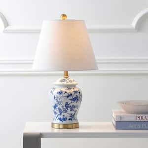 Penelope 22 in. Blue/White Chinoiserie Table Lamp
