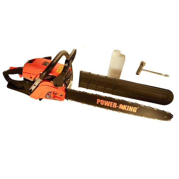 Power King 18 in. 57cc Gas Heavy Duty Chainsaw, Antivibe System