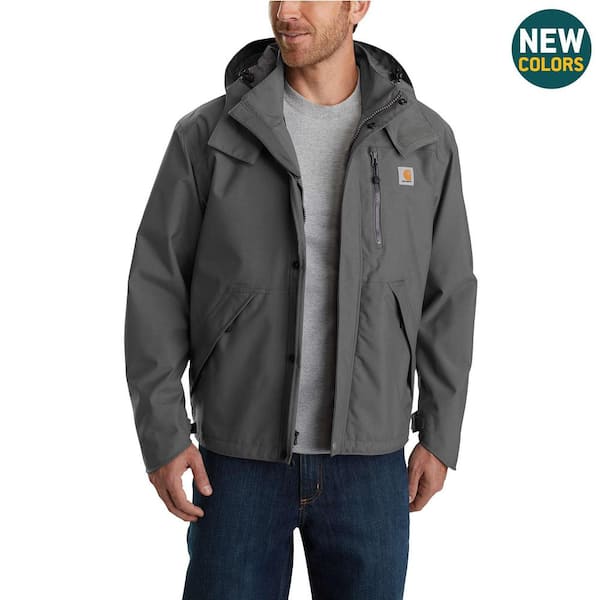 Carhartt Men's Medium Gravel Nylon Shoreline Jacket