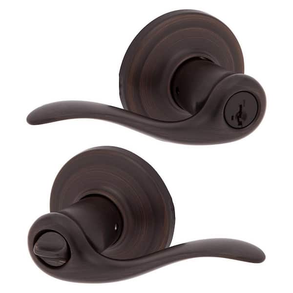 Kwikset Tustin Venetian Bronze Exterior Entry Door Handle