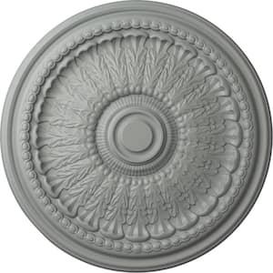 27" x 2-1/2" Brunswick Urethane Ceiling Medallion (Fits Canopies up to 4-1/2"), Primed White