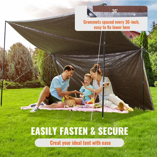 SVOPES 16x20 ft. Waterproof Tarp, 10 Mil Plastic Poly Cover