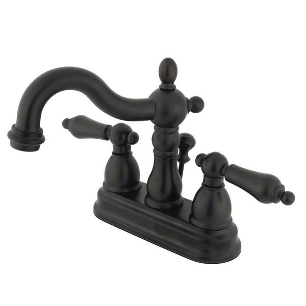 Kingston Brass Victorian 4 in. Centerset 2-Handle Bathroom Faucet in Oil Rubbed Bronze
