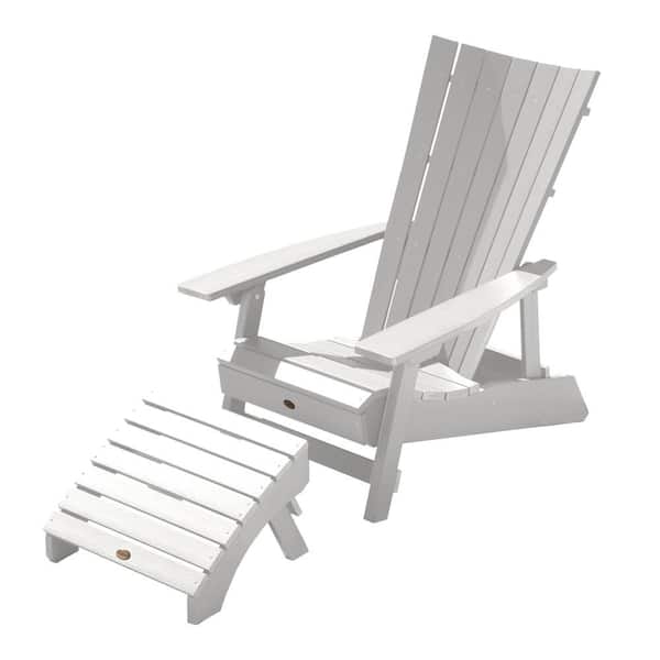 Highwood Manhattan Beach White 2-Piece Recycled Plastic Outdoor Seating Set