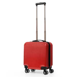 18 in. carry-on suitcase boarding box, small luggage, waterproof trolley case, red
