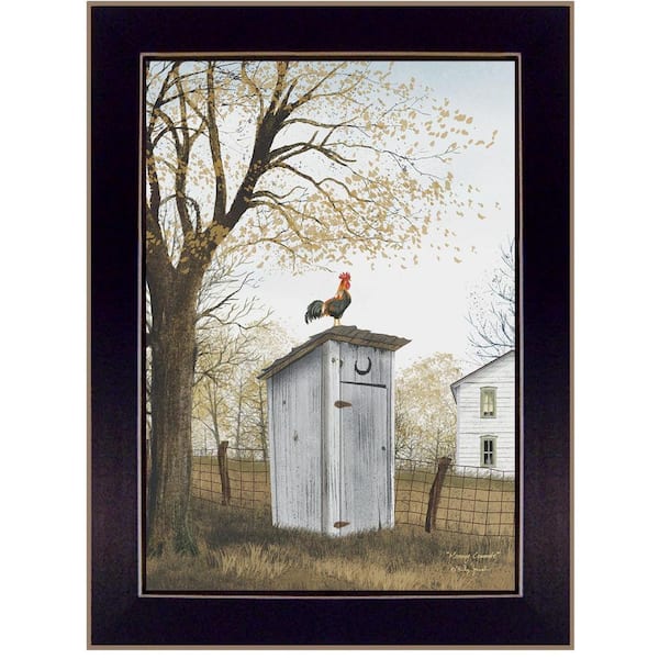 HomeRoots Charlie Morning Commute Outhouse 1-Piece Framed Wall Art 18 in. x 14 in.