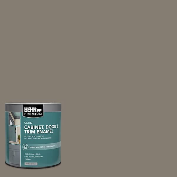 BEHR PREMIUM 1 qt. #MQ2-53 Smoky Trout Satin Enamel Interior/Exterior Cabinet, Door & Trim Paint