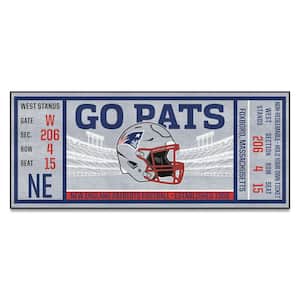 NFL - New England Patriots 30 in. x 72 in. Indoor Ticket Runner Rug