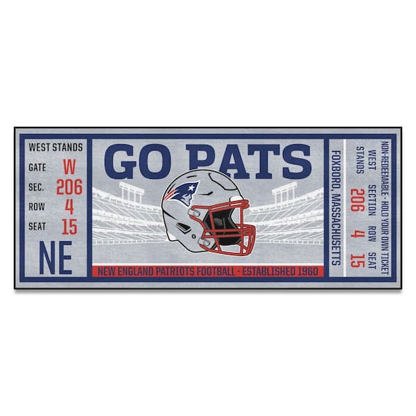 Reviews for FANMATS NFL - New England Patriots 30 in. x 72 in. Indoor  Ticket Runner Rug