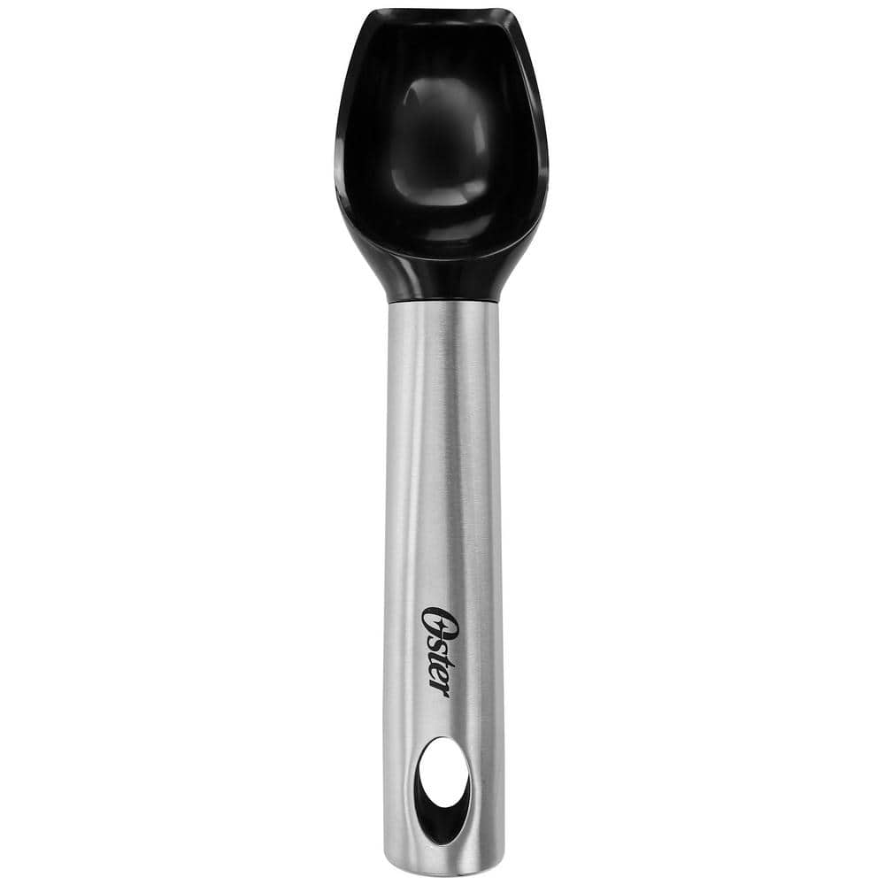 BASTEK 2 Oz Cookie Scoop with Long Handle,Stainless Steel Ice Cream Scooper  with Trigger,Professional Heavy Duty Sturdy Kitchen Tool, for Cookie Dough  Baking (Black)