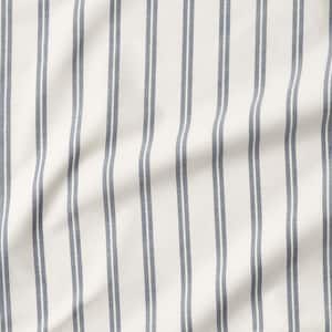 Narrow Stripe 200-Thread Count Cotton Percale Flat Sheet