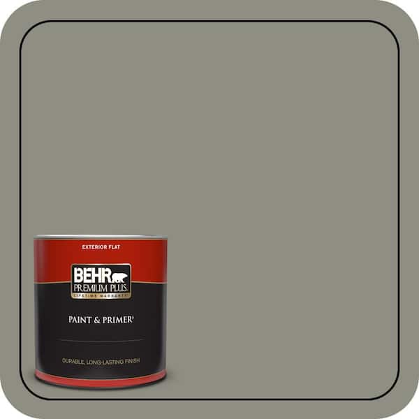 BEHR PREMIUM PLUS 1 qt. #N370-5 Incognito Flat Exterior Paint & Primer