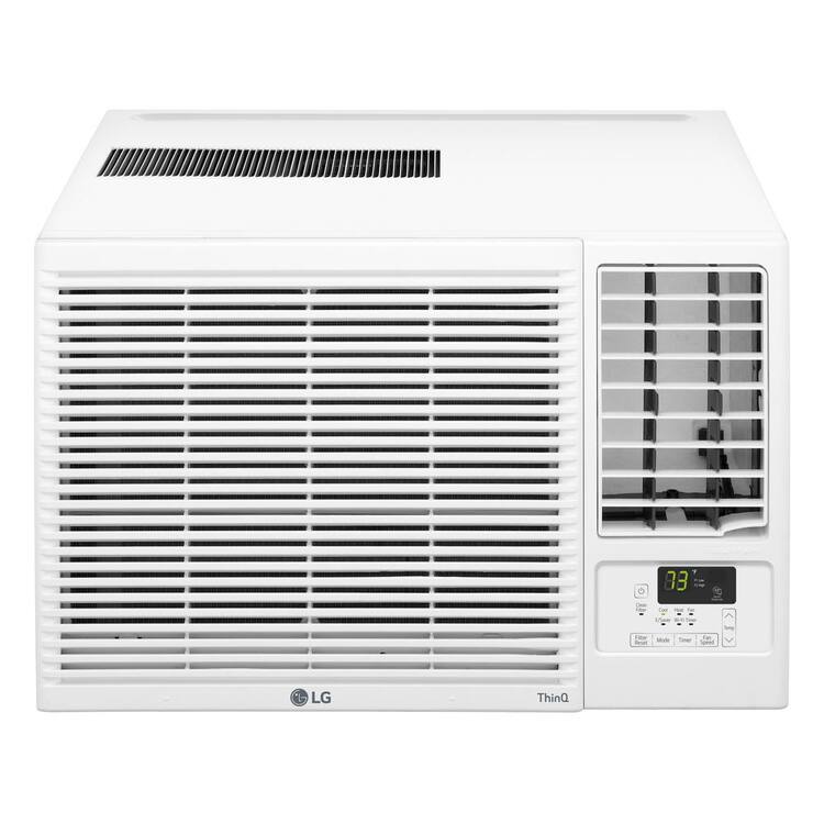 LG 12,200 BTU 230/208V Window Air Conditioner Cools 570 Sq. Ft. with Heater and Wi-Fi Enabled in White