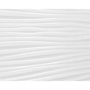 18.5'' x 24.3'' Wilderness Decorative 3D PVC Backsplash Panels in White 9-Pieces