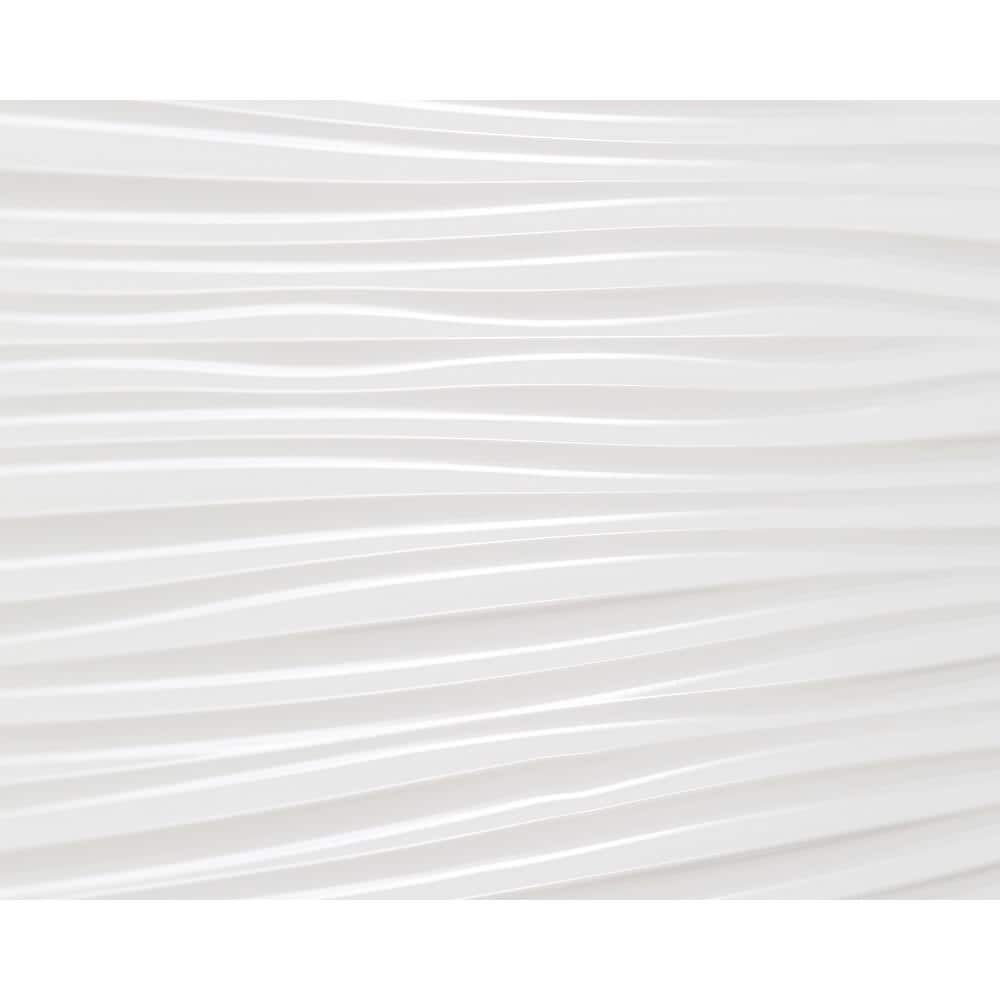 Wilderness White Textured PVC 3D Wall Panels, 18.5" x 24.3", 12 Pc