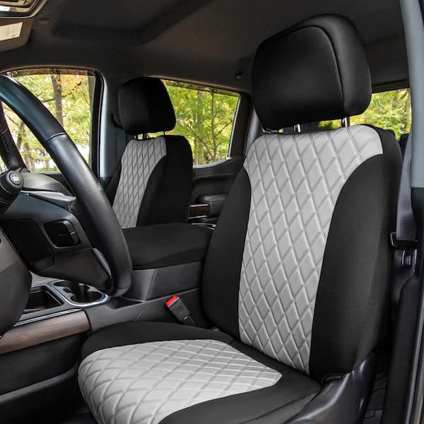 FH Group Neoprene Custom Fit Seat Covers for 2019-2023 Chevrolet Silverado 1500 2500HD 3500HD RST to LTZ to High Country