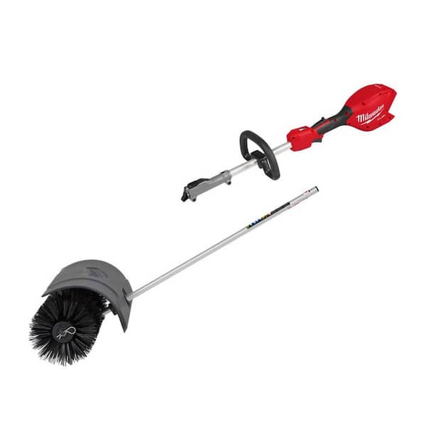 M18 FUEL 18V Brushless Cordless Battery Powered QUIK-LOK Power Head with Bristle Brush Attachment