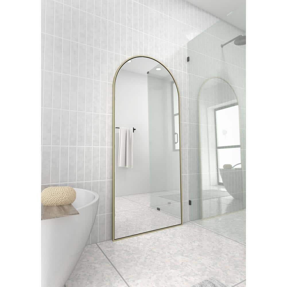 Elegant Kira 67"x30" Full-Length Bronze Wood Leaner Mirror