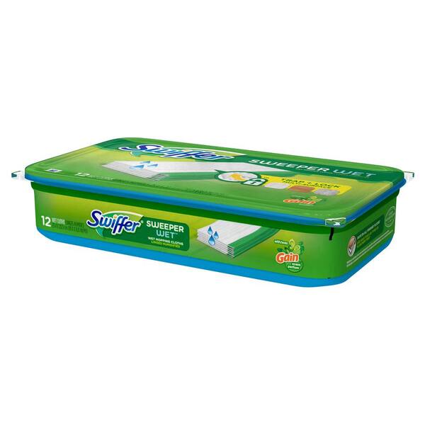 Swiffer Sweeper Wet Cloth Refills with Original Gain Scent (12