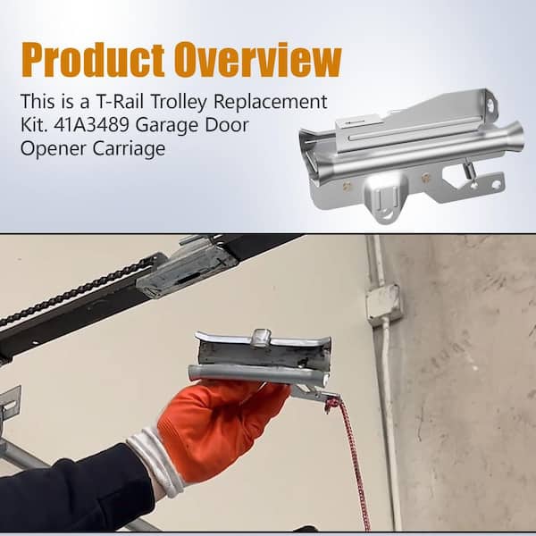 Helhom 41A3489 Silver Garage Door Opener Carriage, Complete Chain