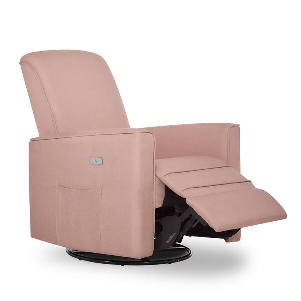 evolur harlow deluxe power glider recliner in shell