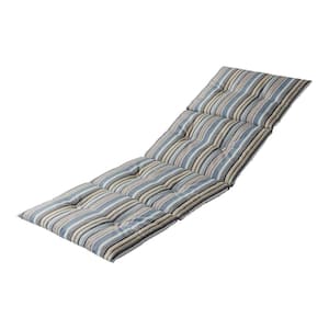 25 in. W x 72 in. H Outdoor Chaise Lounge Pad in Beach Stripe