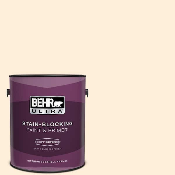 BEHR ULTRA 1 gal. #70 Linen White Extra Durable Eggshell Enamel Interior Paint & Primer