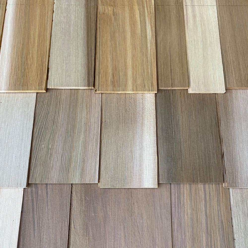 Craftsman 8-1/4 in. x 96 in. Cedar Staggered Butt Shingle Siding Panel (8-P