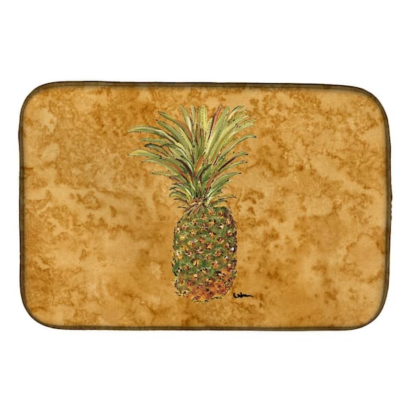 Caroline's Treasures 14 in. x 21 in. Multicolor Pineapple Dish Drying Mat  8654DDM - The Home Depot