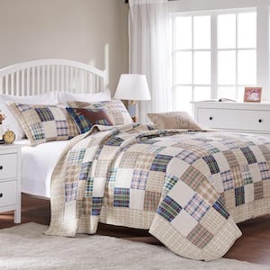Oxford 3-Piece Multicolored King Quilt Set