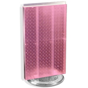22 in. H x 13.5 in. W Pegboard Revolving Pink