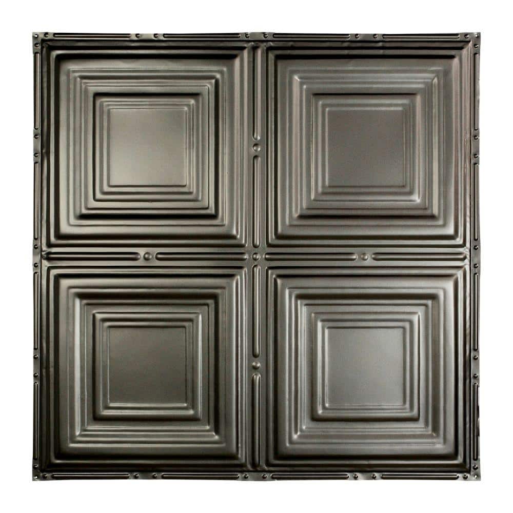 Syracuse 2 ft. x 2 ft. Nail-up Tin Ceiling Tile in Argento (Case of 5) price history on PriceWatchPro