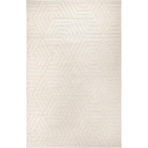 Orian Rugs Hexabulous Beige 5 ft. x 8 ft. Indoor/Outdoor Area Rug