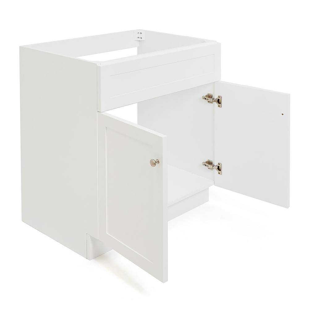 Hamlet 30" White Solid Wood Freestanding Bathroom Vanity Cabinet