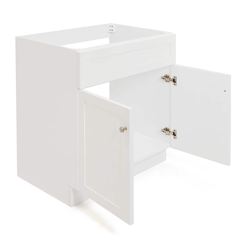 Hamlet 30" White Solid Wood Freestanding Bathroom Vanity Cabinet
