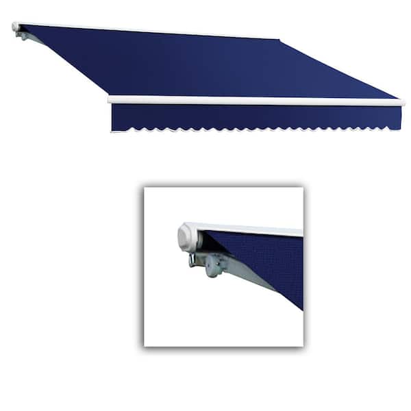 AWNTECH 20 ft. Galveston Semi-Cassette Manual Retractable Awning (120 in. Projection) in Navy