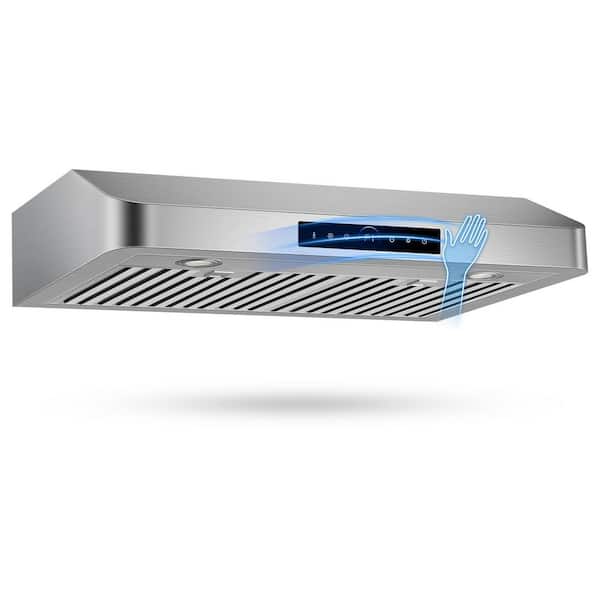 30 in. 900CFM Ducted Under Cabinet Range Hood in Stainless Steel with Gesture Control and 2-LED Lights