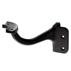 Black ADA 6 in. Inside Corner Hand Rail Bracket