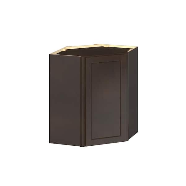 Emerson Cocoa Wall Diagnal Corner Ready to Assemble Kitchen Cabinet (24 in. W x 30 in. H x 24 in. D)