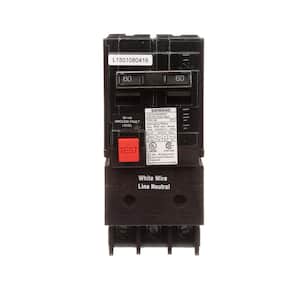 60 Amp Double Pole Type QE Ground Fault Equipment Protection Circuit Breaker